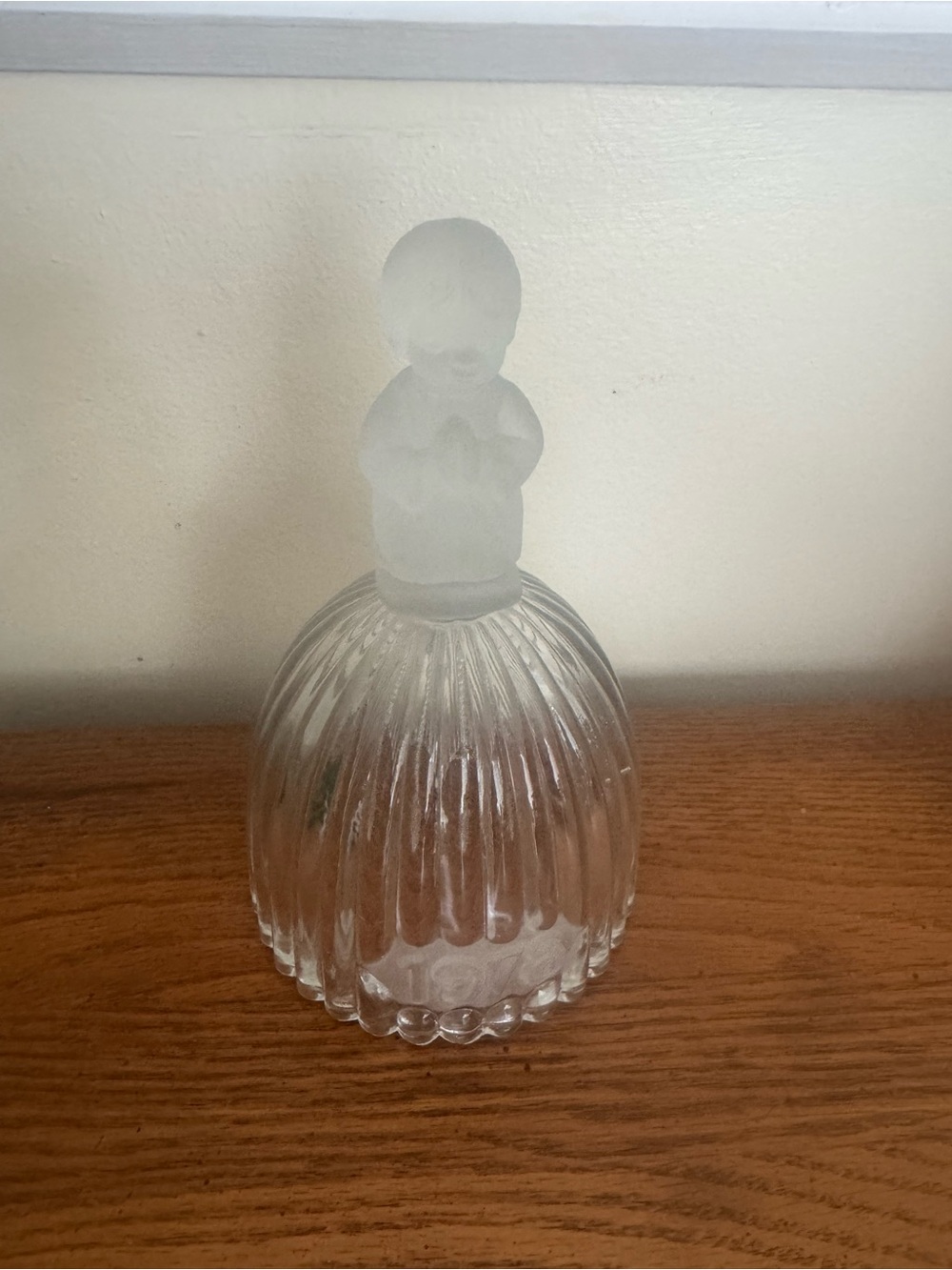 1978 Goebel Crystal Decorative Bell with Frosted Figurine